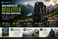 AlpenGear® 45+5L Trekkingrucksack mit Regenhülle