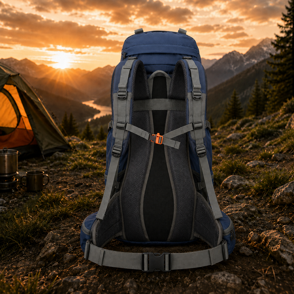 AlpenGear® 45+5L Trekkingrucksack mit Regenhülle