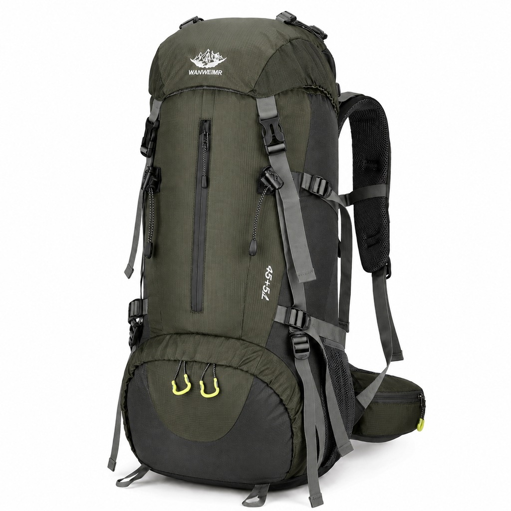 AlpenGear® 45+5L Trekkingrucksack mit Regenhülle